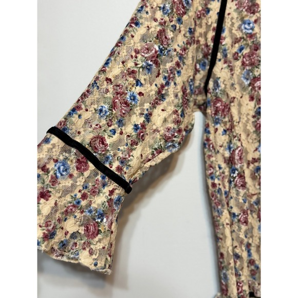 POL Fairy Grunge Semi Sheer‎ Lace Midi Dress Womens Size S Whimsigoth Romance - Picture 5 of 8